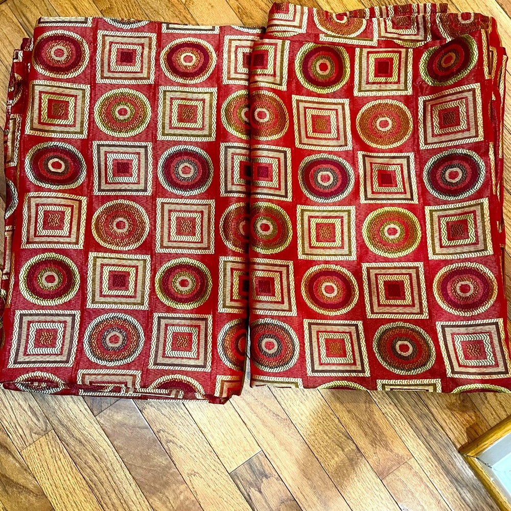 2 Pier 1 Heavy Geometric Curtains